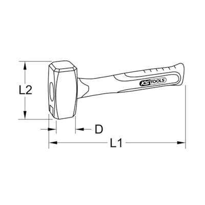 KS Tools 142.5126 1425126 Moker 1360 g 260 mm DIN 6475 1 stuk(s) KS Tools 142.5126 1425126 Moker 1360 g 260 mm DIN 6475 1 stuk(s)