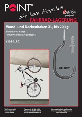 POINT plafondhaak "xl" ceiling hook xl black/silver