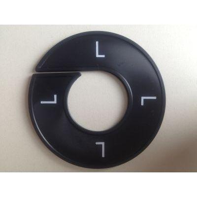 Maatring 9cm zwart/wit L