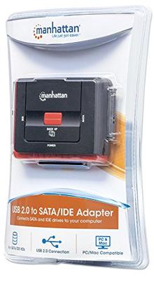 Manhattan USB 2.0 naar SATA/IDE adapter 3-in-1 adapter met one-touch-backup