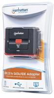 Manhattan USB 2.0 naar SATA/IDE adapter 3-in-1 adapter met one-touch-backup - thumbnail