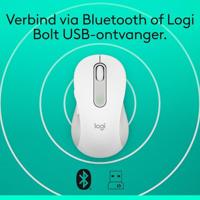 Logitech Signature M650 L Muis Radiografisch, Bluetooth Maat: L Optisch Wit 5 Toetsen 4000 dpi - thumbnail