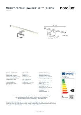 Nordlux SpiegellampMarlee chroom 3000K - 2110701033