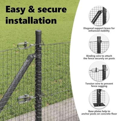 VidaXL Afrasteringspaal grijs 10 x 0,6 m (19 x 19 mm gaas)