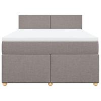 Boxspring met matras stof taupe 140x190 cm - thumbnail