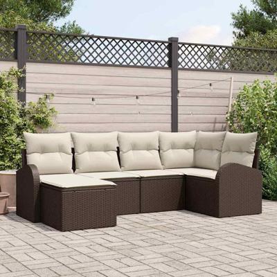 Tuinbankenset Bruin poly rattan