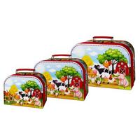 Simply For Kids 3-delige kofferset boerderij - thumbnail