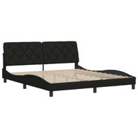 Bedframe zonder matras stof zwart 180x200 cm - thumbnail