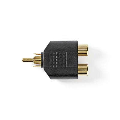 Subwoofer-Adapter | RCA male - 2x RCA female | 10 stuks | Zwart