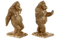 Bokstöd Home ESPRIT Hars Gorilla 13 x 12,5 x 24 cm - thumbnail