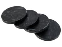 LIVARNO home Marmeren onderzetters of serveerschaal (Onderzetters set van 4/zwart) - thumbnail