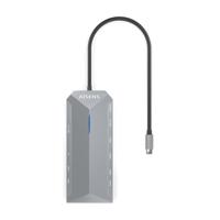 AISENS - ASUC-12P005-GR - USB-C Dock 12-in-1, USB-C A 2xHDMI, 1xRJ45, 3xUSB-A, 2xUSB-C, 1xUSB-C PD, 1xAudio, 1xSD, 1xMicro SD, Grijs, 30cm - thumbnail