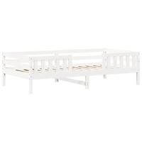 Bedframe met huisje massief grenenhout wit 75x190 cm - thumbnail
