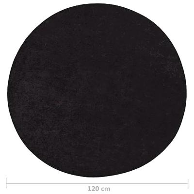 VidaXL Vloerkleed wasbaar anti-slip ø120 cm antracietkleurig
