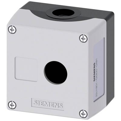 Siemens 3SU1801-0AA00-0AB1 3SU18010AA000AB1 Lege behuizing 1 inbouwplaats (Ø x h) 22 mm x 64 mm Zonder markering Grijs 1 stuk(s)