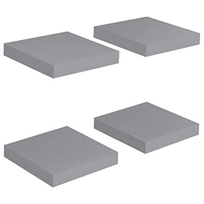 vidaXL Wandschappen zwevend 4 st 23x23,5x3,8 cm MDF grijs