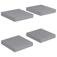 vidaXL Wandschappen zwevend 4 st 23x23,5x3,8 cm MDF grijs - thumbnail