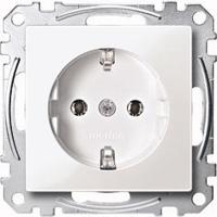 Merten MEG2301-0319 Wandcontactdoos met randaarde Inzetstuk System M, 1-M, M-Smart, M-Plan, M-Creativ Polar-wit (glanzend) 1 stuk(s) - thumbnail