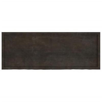 VidaXL Wastafelblad 160x60x(2-6) cm behandeld massief hout donkerbruin VidaXL Wastafelblad 160x60x(2-6) cm behandeld massief hout donkerbruin