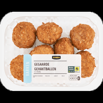 Jumbo Gegaarde Gehaktballen Varken 8 Stuks Jumbo Gegaarde Gehaktballen Varken 8 Stuks