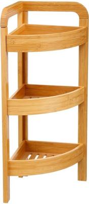 Hoek opbergrekje - Hoekkastje - Hoek Rekje Badkamer - Bamboe - Natuurlijke uitstraling - Natuurlijk materiaal - Naturel - 3 Etages - 61x23x23cm Hoek opbergrekje - Hoekkastje - Hoek Rekje Badkamer - Bamboe - Natuurlijke uitstraling - Natuurlijk materiaal - Naturel - 3 Etages - 61x23x23cm