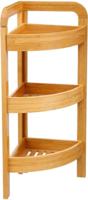 Hoek opbergrekje - Hoekkastje - Hoek Rekje Badkamer - Bamboe - Natuurlijke uitstraling - Natuurlijk materiaal - Naturel - 3 Etages - 61x23x23cm - thumbnail