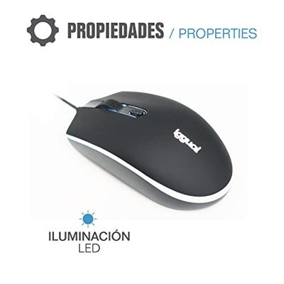 Muis iggual IGG317624 Wit Zwart Muis iggual IGG317624 Wit Zwart