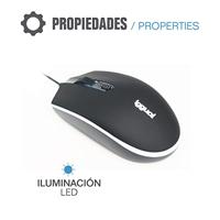 Muis iggual IGG317624 Wit Zwart - thumbnail