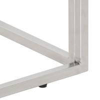 Wandtafel roestvrij staal en massief gerecycled hout zilver - thumbnail