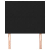 Hoofdborden 2 st 100x5x78/88 cm stof zwart - thumbnail