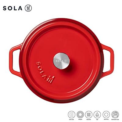 Sola Braadpan met deksel - Rood - ø 28 cm / 5 liter Sola Braadpan met deksel - Rood - ø 28 cm / 5 liter