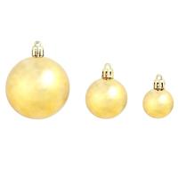 100-delige Kerstballenset 3/4/6 cm goudkleurig - thumbnail