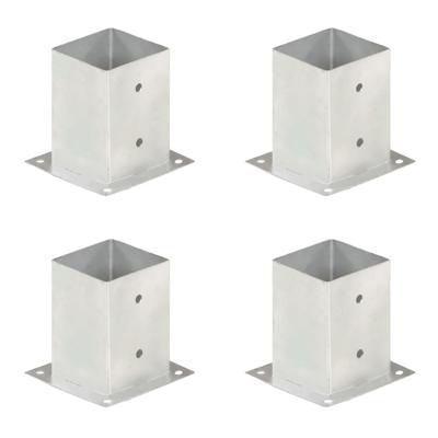 VidaXL Paalankers 4 st 101 mm gegalvaniseerd metaal VidaXL Paalankers 4 st 101 mm gegalvaniseerd metaal