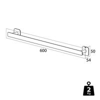 Tiger Colar Handdoekrek 60cm RVS - thumbnail