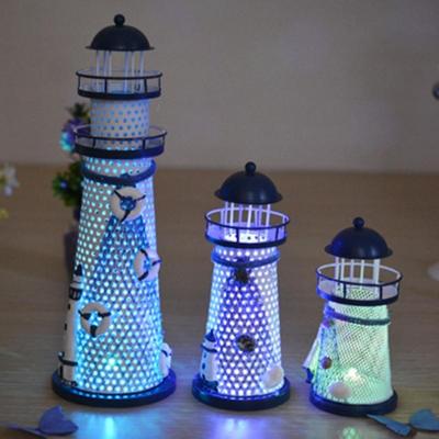 Creatieve decoratieve smeedijzeren Flash Tower LED nachtlampje grootte: grote 30cm Creatieve decoratieve smeedijzeren Flash Tower LED nachtlampje grootte: grote 30cm