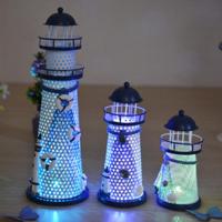 Creatieve decoratieve smeedijzeren Flash Tower LED nachtlampje grootte: grote 30cm - thumbnail