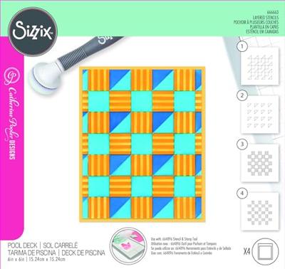 Sizzix • layered stencils pool deck 4pcs