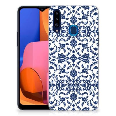 Samsung Galaxy A20s | TPU Case | Flower Blue Samsung Galaxy A20s | TPU Case | Flower Blue