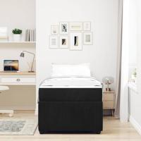 Bedframe met matras met matras Zwart 80 x 200 cm Fluweel - thumbnail