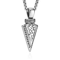 Viking Stalen Ketting met Speerpunt Hanger - 60cm - thumbnail