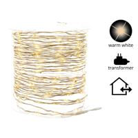 Lumineo Micro LED Stringlights Verlichting Zilverdraad 9M 180 LEDs Buiten Warm Wit - thumbnail