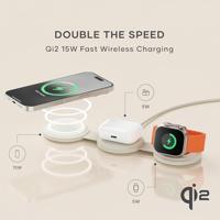 Satechi OntheGo 3-in-1 wireless oplader (15W) - Sand - thumbnail