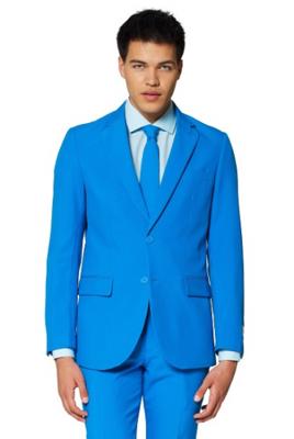 Blauw kostuum man