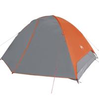 Tent 6-persoons 348x340x190 cm 190T taft grijs en oranje - thumbnail