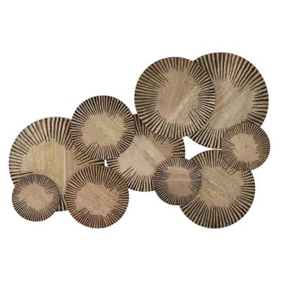 Wanddecoratie Home ESPRIT Natuurlijk Modern Cirkels 84 X 4,5 X 56 CM