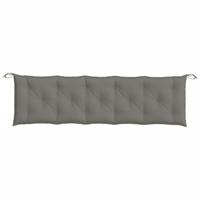 Tuinbankkussens 2 st 180x50x7 cm stof gemleerd donkergrijs - thumbnail