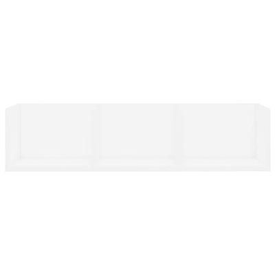 Cd-wandschap 75x18x18 cm bewerkt hout wit