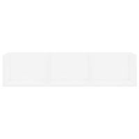 Cd-wandschap 75x18x18 cm bewerkt hout wit - thumbnail