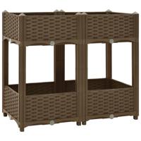 Plantenbak verhoogd 80x40x71 cm polypropyleen - thumbnail