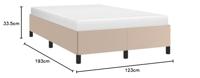 Bedframe kunstleer cappuccinokleurig 120x190 cm - thumbnail